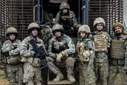 Bluestone 42. Image shows from L to R: Bird (Katie Lyons), Simon (Stephen Wight), Nick (Oliver Chris), Towerblock (Matthew Lewis), Mary (Kelly Adams), Lt Col Smith (Tony Gardner), Faruq (Keeno Lee Hector). Image credit: British Broadcasting Corporation. Bluestone 42. Image shows from L to R: Bird (Katie Lyons), Simon (Stephen Wight), Nick (Oliver Chris), Towerblock (Matthew Lewis), Mary (Kelly Adams), Lt Col Smith (Tony Gardner), Faruq (Keeno Lee Hector). Image credit: British Broadcasting Corporation.