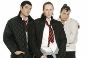 The Catherine Tate Show. Image shows from L to R: Mathew Horne, Catherine Tate, Niky Wardley. Image credit: Tiger Aspect Productions. The Catherine Tate Show. Image shows from L to R: Mathew Horne, Catherine Tate, Niky Wardley. Image credit: Tiger Aspect Productions.
