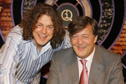 QI. Image shows from L to R: Alan Davies, Stephen Fry. Image credit: TalkbackThames. QI. Image shows from L to R: Alan Davies, Stephen Fry. Image credit: TalkbackThames.
