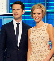 8 Out Of 10 Cats Does Countdown. Image shows from L to R: Jimmy Carr, Rachel Riley. Image credit: ITV Studios. 8 Out Of 10 Cats Does Countdown. Image shows from L to R: Jimmy Carr, Rachel Riley. Image credit: ITV Studios.