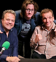 Britain Versus The World. Image shows from L to R: Hal Cruttenden, Ed Byrne, Henning Wehn. Image credit: John Stanley Productions. Britain Versus The World. Image shows from L to R: Hal Cruttenden, Ed Byrne, Henning Wehn. Image credit: John Stanley Productions.