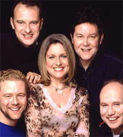 Dead Ringers. Image shows from L to R: Jon Culshaw, Phil Cornwell, Jan Ravens, Mark Perry, Kevin Connelly. Image credit: British Broadcasting Corporation. Dead Ringers. Image shows from L to R: Jon Culshaw, Phil Cornwell, Jan Ravens, Mark Perry, Kevin Connelly. Image credit: British Broadcasting Corporation.