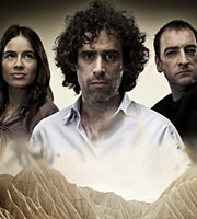 ElvenQuest. Image shows from L to R: Penthiselea (Sophie Winkleman), Sam (Stephen Mangan), Lord Darkness (Alistair McGowan). Image credit: British Broadcasting Corporation. ElvenQuest. Image shows from L to R: Penthiselea (Sophie Winkleman), Sam (Stephen Mangan), Lord Darkness (Alistair McGowan). Image credit: British Broadcasting Corporation.