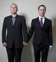 Inside No. 9. Image shows from L to R: Steve Pemberton, Reece Shearsmith. Image credit: British Broadcasting Corporation.