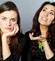 Irish Micks And Legends. Image shows from L to R: Aisling Bea, Yasmine Akram. Irish Micks And Legends. Image shows from L to R: Aisling Bea, Yasmine Akram.