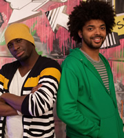 The Johnny & Inel Show. Image shows from L to R: Inel Tomlinson, Johnny Cochrane. Image credit: Princess Productions. The Johnny & Inel Show. Image shows from L to R: Inel Tomlinson, Johnny Cochrane. Image credit: Princess Productions.