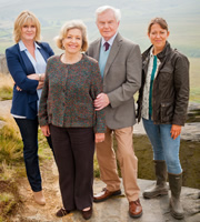 Last Tango In Halifax. Image shows from L to R: Caroline (Sarah Lancashire), Celia (Anne Reid), Alan (Derek Jacobi), Gillian (Nicola Walker). Image credit: Red Production Company. Last Tango In Halifax. Image shows from L to R: Caroline (Sarah Lancashire), Celia (Anne Reid), Alan (Derek Jacobi), Gillian (Nicola Walker). Image credit: Red Production Company.