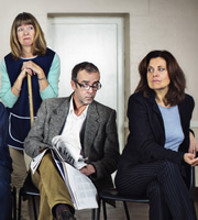 Love In Recovery. Image shows from L to R: Marion (Julia Deakin), Simon (John Hannah), Fiona (Rebecca Front). Image credit: Lucky Giant. Love In Recovery. Image shows from L to R: Marion (Julia Deakin), Simon (John Hannah), Fiona (Rebecca Front). Image credit: Lucky Giant.