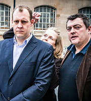 Newsjack. Image shows from L to R: Justin Edwards, Pippa Evans, Lewis MacLeod. Image credit: British Broadcasting Corporation. Newsjack. Image shows from L to R: Justin Edwards, Pippa Evans, Lewis MacLeod. Image credit: British Broadcasting Corporation.