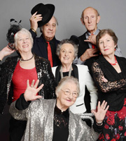 Off Their Rockers. Image shows from L to R: Rosie Bannister, Royston Mayoh, Sonia Elliman, Iris Sharples, Seb Craig, Rosemary Macvie. Image credit: CPL Productions. Off Their Rockers. Image shows from L to R: Rosie Bannister, Royston Mayoh, Sonia Elliman, Iris Sharples, Seb Craig, Rosemary Macvie. Image credit: CPL Productions.