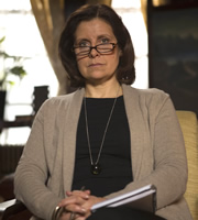 Psychobitches. Therapist (Rebecca Front). Image credit: Tiger Aspect Productions. Psychobitches. Therapist (Rebecca Front). Image credit: Tiger Aspect Productions.