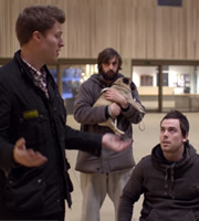 Rick & Peter. Image shows from L to R: Rick (Rick Edwards), The Sheriff (Joe Wilkinson), Peter (Peter Mitchell). Image credit: Eleven Film. Rick & Peter. Image shows from L to R: Rick (Rick Edwards), The Sheriff (Joe Wilkinson), Peter (Peter Mitchell). Image credit: Eleven Film.