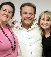 The Show What You Wrote. Image shows from L to R: Helen Moon, John Thomson, Fiona Clarke. Image credit: British Broadcasting Corporation. The Show What You Wrote. Image shows from L to R: Helen Moon, John Thomson, Fiona Clarke. Image credit: British Broadcasting Corporation.