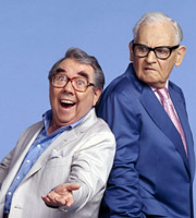 The Two Ronnies Sketchbook. Image shows from L to R: Ronnie Corbett, Ronnie Barker. Image credit: British Broadcasting Corporation. The Two Ronnies Sketchbook. Image shows from L to R: Ronnie Corbett, Ronnie Barker. Image credit: British Broadcasting Corporation.
