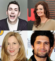Channel 4 Comedy Presents: Them From That Thing. Image shows from L to R: Blake Harrison, Morgana Robinson, Sally Phillips, Kayvan Novak. Channel 4 Comedy Presents: Them From That Thing. Image shows from L to R: Blake Harrison, Morgana Robinson, Sally Phillips, Kayvan Novak.