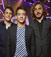 Virtually Famous. Image shows from L to R: Chris Stark, Kevin McHale, Seann Walsh. Image credit: Talkback. Virtually Famous. Image shows from L to R: Chris Stark, Kevin McHale, Seann Walsh. Image credit: Talkback.