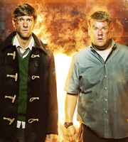 The Wrong Mans. Image shows from L to R: Sam (Mathew Baynton), Phil (James Corden). Image credit: British Broadcasting Corporation. The Wrong Mans. Image shows from L to R: Sam (Mathew Baynton), Phil (James Corden). Image credit: British Broadcasting Corporation.