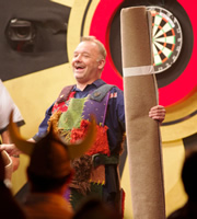 Let's Play Darts For Comic Relief. Bobby 'Carpets' Mortimer. Image credit: Zeppotron. Let's Play Darts For Comic Relief. Bobby 'Carpets' Mortimer. Image credit: Zeppotron.
