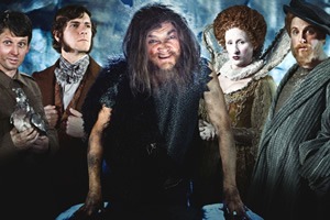 Horrible Histories. Image shows from L to R: Laurence Rickard, Mathew Baynton, Simon Farnaby, Martha Howe-Douglas, Ben Willbond. Image credit: Lion Television. Horrible Histories. Image shows from L to R: Laurence Rickard, Mathew Baynton, Simon Farnaby, Martha Howe-Douglas, Ben Willbond. Image credit: Lion Television.