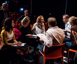 The Sitcom Mission 2012. Judging panel. Image credit: Richard Davenport.