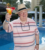 Benidorm. Donald Stewart (Kenny Ireland). Image credit: Tiger Aspect Productions. Benidorm. Donald Stewart (Kenny Ireland). Image credit: Tiger Aspect Productions.