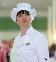 Trollied. Sharon (Josephine Enright). Image credit: Roughcut Television. Trollied. Sharon (Josephine Enright). Image credit: Roughcut Television.