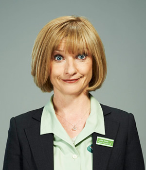 Trollied. Julie (Jane Horrocks). Image credit: Roughcut Television. Trollied. Julie (Jane Horrocks). Image credit: Roughcut Television.