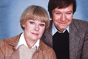 A Fine Romance. Image shows from L to R: Laura Dalton (Judi Dench), Mike Selway (Michael Williams). Copyright: London Weekend Television. A Fine Romance. Image shows from L to R: Laura Dalton (Judi Dench), Mike Selway (Michael Williams). Copyright: London Weekend Television.
