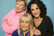 Birds Of A Feather. Image shows from L to R: Sharon Theodopolopodous (Pauline Quirke), Tracey Stubbs (Linda Robson), Dorien Green (Lesley Joseph). Copyright: Alomo Productions / Retort. Birds Of A Feather. Image shows from L to R: Sharon Theodopolopodous (Pauline Quirke), Tracey Stubbs (Linda Robson), Dorien Green (Lesley Joseph). Copyright: Alomo Productions / Retort.