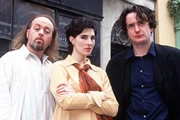 Black Books. Image shows from L to R: Manny Bianco (Bill Bailey), Fran Katzenjammer (Tamsin Greig), Bernard Black (Dylan Moran). Copyright: Assembly Film And Television. Black Books. Image shows from L to R: Manny Bianco (Bill Bailey), Fran Katzenjammer (Tamsin Greig), Bernard Black (Dylan Moran). Copyright: Assembly Film And Television.