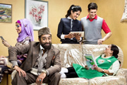 Citizen Khan. Image shows from L to R: Alia (Bhavna Limbachia), Mr Khan (Adil Ray), Shazia (Maya Sondhi), Amjad (Abdullah Afzal), Mrs Khan (Shobu Kapoor). Copyright: BBC. Citizen Khan. Image shows from L to R: Alia (Bhavna Limbachia), Mr Khan (Adil Ray), Shazia (Maya Sondhi), Amjad (Abdullah Afzal), Mrs Khan (Shobu Kapoor). Copyright: BBC.