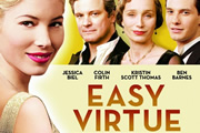 Easy Virtue. Image shows from L to R: Larita Whittaker (Jessica Biel), Mr. Whittaker (Colin Firth), Mrs. Whittaker (Kristin Scott Thomas), John Whittaker (Ben Barnes). Copyright: Ealing Studios / Pathe. Easy Virtue. Image shows from L to R: Larita Whittaker (Jessica Biel), Mr. Whittaker (Colin Firth), Mrs. Whittaker (Kristin Scott Thomas), John Whittaker (Ben Barnes). Copyright: Ealing Studios / Pathe.