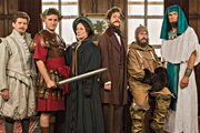 Horrible Histories. Image shows from L to R: Laurence Rickard, Ben Willbond, Martha Howe-Douglas, Mathew Baynton, Jim Howick, Simon Farnaby. Copyright: Lion Television / Citrus Television. Horrible Histories. Image shows from L to R: Laurence Rickard, Ben Willbond, Martha Howe-Douglas, Mathew Baynton, Jim Howick, Simon Farnaby. Copyright: Lion Television / Citrus Television.