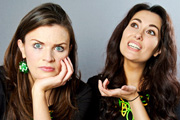 Irish Micks And Legends. Image shows from L to R: Aisling Bea, Yasmine Akram. Copyright: Green Dragon Media. Irish Micks And Legends. Image shows from L to R: Aisling Bea, Yasmine Akram. Copyright: Green Dragon Media.
