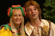 Jack & The Beanstalk. Image shows from L to R: Jill (Denise Van Outen), Jack (Neil Morrissey). Copyright: Wishbone Productions. Jack & The Beanstalk. Image shows from L to R: Jill (Denise Van Outen), Jack (Neil Morrissey). Copyright: Wishbone Productions.