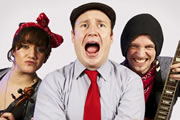 Jonny & the Baptists. Image shows from L to R: Amy Butterworth, Jonny Donahoe, Paddy Gervers. Jonny & the Baptists. Image shows from L to R: Amy Butterworth, Jonny Donahoe, Paddy Gervers.