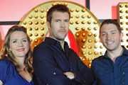 Live At The Apollo. Image shows from L to R: Kerry Godliman, Rhod Gilbert, Jon Richardson. Copyright: Open Mike Productions. Live At The Apollo. Image shows from L to R: Kerry Godliman, Rhod Gilbert, Jon Richardson. Copyright: Open Mike Productions.