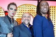 Live At The Apollo. Image shows from L to R: Julian Clary, Omid Djalili, Reginald D Hunter. Copyright: Open Mike Productions. Live At The Apollo. Image shows from L to R: Julian Clary, Omid Djalili, Reginald D Hunter. Copyright: Open Mike Productions.