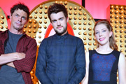 Live At The Apollo. Image shows from L to R: Rich Hall, Jack Whitehall, Katherine Ryan. Copyright: Open Mike Productions. Live At The Apollo. Image shows from L to R: Rich Hall, Jack Whitehall, Katherine Ryan. Copyright: Open Mike Productions.