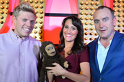 Live At The Apollo. Image shows from L to R: Rob Beckett, Nina Conti, Jimeoin. Copyright: Open Mike Productions. Live At The Apollo. Image shows from L to R: Rob Beckett, Nina Conti, Jimeoin. Copyright: Open Mike Productions.