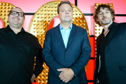 Live At The Apollo. Image shows from L to R: Justin Moorhouse, Hal Cruttenden, Tom Stade. Copyright: Open Mike Productions. Live At The Apollo. Image shows from L to R: Justin Moorhouse, Hal Cruttenden, Tom Stade. Copyright: Open Mike Productions.