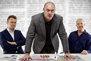 Mock The Week. Image shows from L to R: Hugh Dennis, Dara O Briain, Andy Parsons. Copyright: Angst Productions. Mock The Week. Image shows from L to R: Hugh Dennis, Dara O Briain, Andy Parsons. Copyright: Angst Productions.