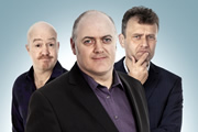 Mock The Week. Image shows from L to R: Andy Parsons, Dara O Briain, Hugh Dennis. Copyright: Angst Productions. Mock The Week. Image shows from L to R: Andy Parsons, Dara O Briain, Hugh Dennis. Copyright: Angst Productions.