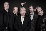 Monty Python: The Meaning Of Live. Image shows from L to R: John Cleese, Eric Idle, Terry Jones, Michael Palin, Terry Gilliam. Copyright: Phil McIntyre Entertainment / Python (Monty) Pictures Ltd. Monty Python: The Meaning Of Live. Image shows from L to R: John Cleese, Eric Idle, Terry Jones, Michael Palin, Terry Gilliam. Copyright: Phil McIntyre Entertainment / Python (Monty) Pictures Ltd.