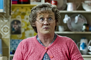 Mrs. Brown's Boys. Agnes Brown (Brendan O'Carroll). Copyright: BBC / BocPix. Mrs. Brown's Boys. Agnes Brown (Brendan O'Carroll). Copyright: BBC / BocPix.