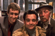 Only Fools And Horses. Image shows from L to R: Rodney (Nicholas Lyndhurst), Del (David Jason), Grandad (Lennard Pearce). Copyright: BBC. Only Fools And Horses. Image shows from L to R: Rodney (Nicholas Lyndhurst), Del (David Jason), Grandad (Lennard Pearce). Copyright: BBC.