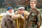 Only Fools And Horses. Image shows from L to R: Uncle Albert (Buster Merryfield), Del (David Jason), Rodney (Nicholas Lyndhurst). Copyright: BBC. Only Fools And Horses. Image shows from L to R: Uncle Albert (Buster Merryfield), Del (David Jason), Rodney (Nicholas Lyndhurst). Copyright: BBC.