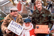 Only Fools And Horses. Image shows from L to R: Del (David Jason), Uncle Albert (Buster Merryfield), Rodney (Nicholas Lyndhurst). Copyright: BBC. Only Fools And Horses. Image shows from L to R: Del (David Jason), Uncle Albert (Buster Merryfield), Rodney (Nicholas Lyndhurst). Copyright: BBC.