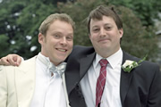 Peep Show. Image shows from L to R: Jeremy Usbourne (Robert Webb), Mark Corrigan (David Mitchell). Copyright: Objective Productions. Peep Show. Image shows from L to R: Jeremy Usbourne (Robert Webb), Mark Corrigan (David Mitchell). Copyright: Objective Productions.