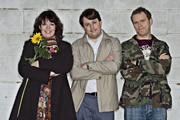 Peep Show. Image shows from L to R: Sophie Chapman (Olivia Colman), Jeremy Usbourne (Robert Webb), Mark Corrigan (David Mitchell). Copyright: Objective Productions. Peep Show. Image shows from L to R: Sophie Chapman (Olivia Colman), Jeremy Usbourne (Robert Webb), Mark Corrigan (David Mitchell). Copyright: Objective Productions.